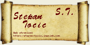 Stepan Točić vizit kartica